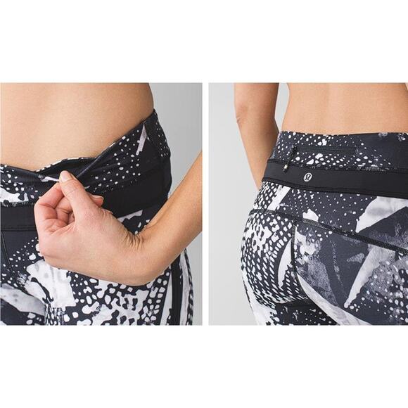 LULULEMON Women's Pace Tight *Full-on Luxtreme Size 6 In Static Mist White Black - Picture 7 of 12